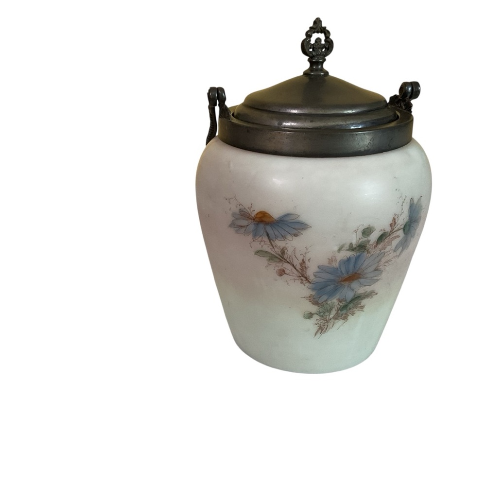 Vintage Van Bergh 3105 Quadruple Silver Plated And Glass Biscuit Jar. - Picture 3 of 8